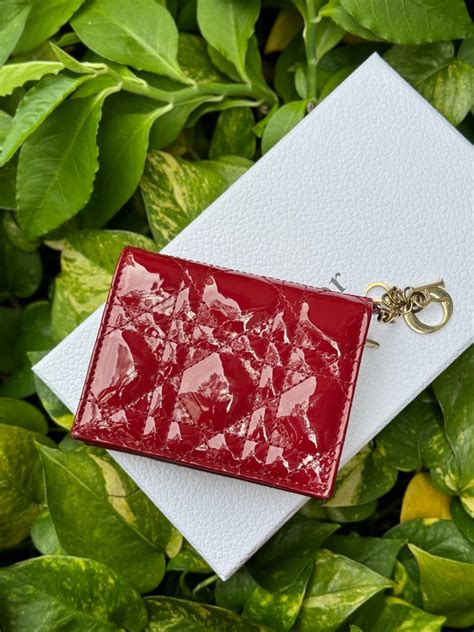 dior cherry red wallet|Dior wallets men.